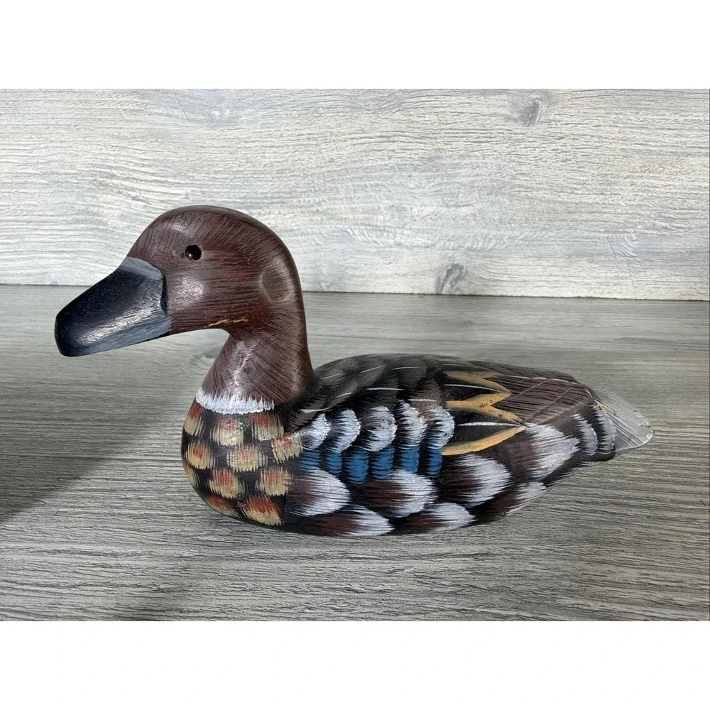 3 Vtg Hand Painted Wooden Ducks Figurines People's Republic Of China Numbered
